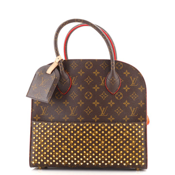 Louis Vuitton Christian Louboutin Shopping Bag Calf Hair and Monogram Canvas
