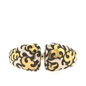 John Hardy Dayak Kick Cuff Bracelet Sterling Silver with 22K Yellow Gold