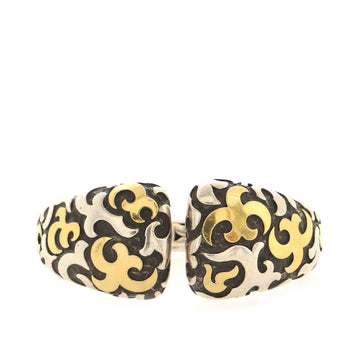 John Hardy Dayak Kick Cuff Bracelet Sterling Silver with 22K Yellow Gold