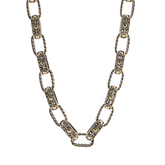 John Hardy Jaisalmer Link Necklace Sterling Silver with 18K Yellow Gold