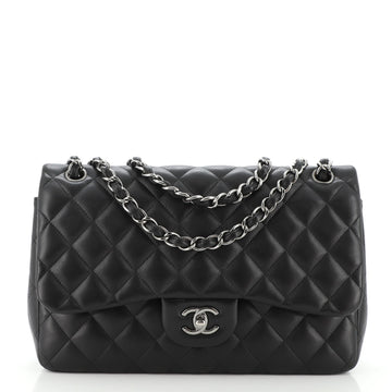 Chanel Classic Double Flap Bag Quilted Lambskin Jumbo