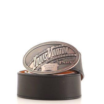Louis Vuitton El Dorado Oval Buckle Belt Leather Wide