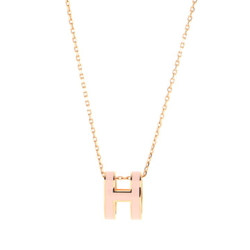 Hermes Pop H Pendant Chain Necklace Metal and Enamel