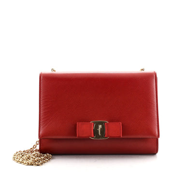 Salvatore Ferragamo Ginny Crossbody Bag Saffiano Leather Small