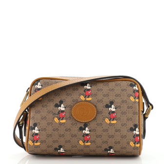 Gucci Disney Mickey Mouse Shoulder Bag Printed Mini GG Coated Canvas Mini