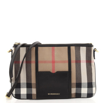 Burberry Peyton Crossbody Bag House Check Canvas