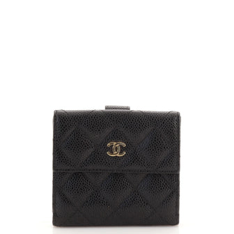 Chanel CC Compact Wallet Quilted Caviar