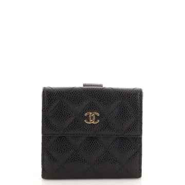Chanel CC Compact Wallet Quilted Caviar