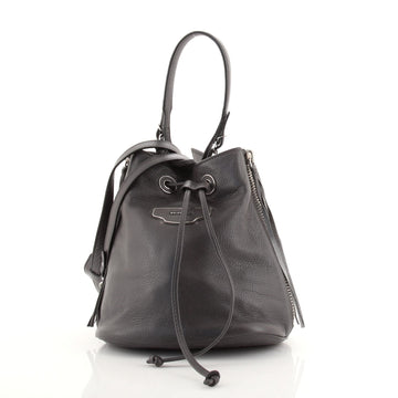 Balenciaga Papier Plate Bucket Bag Leather XS