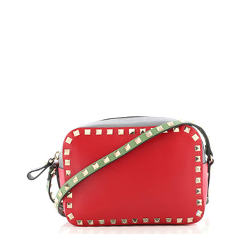 Valentino Rockstud Camera Crossbody Bag Leather