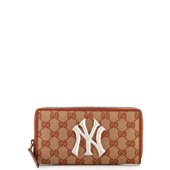 Gucci MLB Zip Around Wallet GG Canvas with Applique