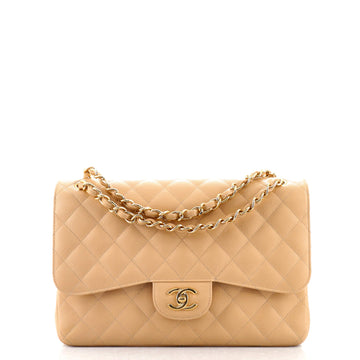Chanel Classic Double Flap Bag Quilted Caviar Jumbo