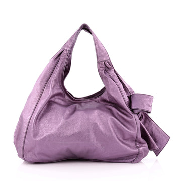 Valentino Nuage Bow Hobo Leather Large