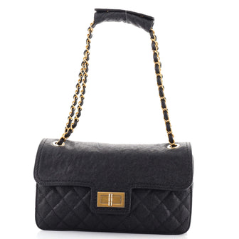 Chanel Mademoiselle Lock Flap Bag Quilted Caviar Medium