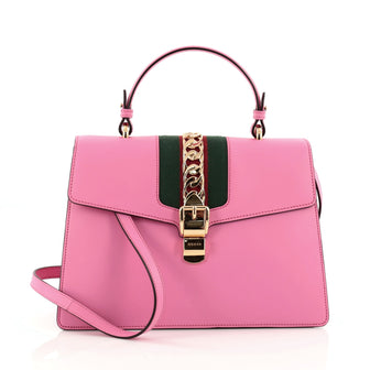 Gucci Sylvie Top Handle Bag Leather