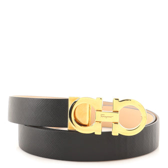 Salvatore Ferragamo Gancini Reversible Belt Leather Medium