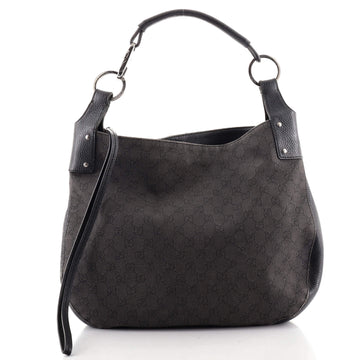 Gucci Horsebit Classic Ring Hobo GG Canvas Large