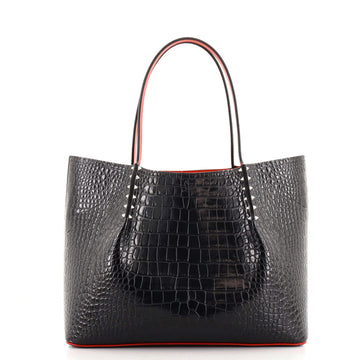 Christian Louboutin Cabarock Tote Crocodile Embossed Leather Large