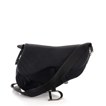 Christian Dior Vintage Sport Saddle Bag Mesh and Canvas Medium