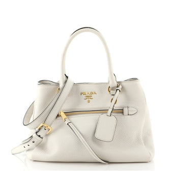 Prada Front Pocket Convertible Tote Vitello Phenix Medium