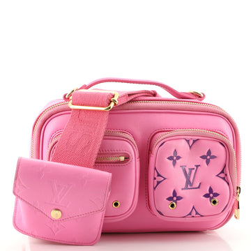 Louis Vuitton Utility Crossbody Bag Calfskin with Embossed Monogram Detail