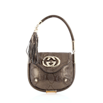 Gucci Britt Shoulder Bag Python