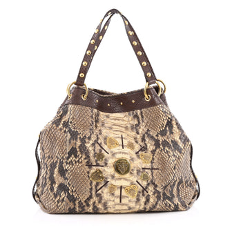 Gucci Irina Babouska Tote Python Large