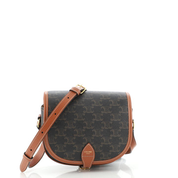 Celine Folco Bag Triomphe Coated Canvas Medium