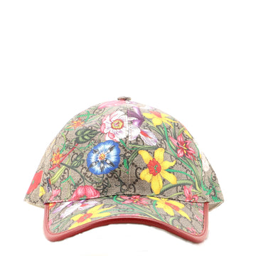 Gucci Baseball Cap Flora GG Coated Canvas