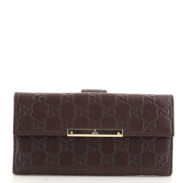 Gucci Continental Flap Wallet Guccissima Leather Long