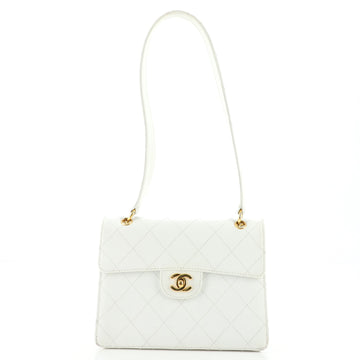 Chanel Vintage CC Flap Shoulder Bag Stitched Caviar Small