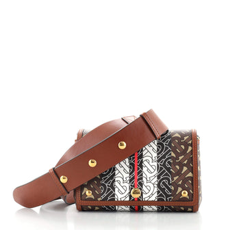 Burberry Hackberry Shoulder Bag Monogram E-Canvas Small