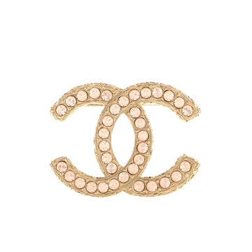 Chanel CC Brooch Metal with Crystals