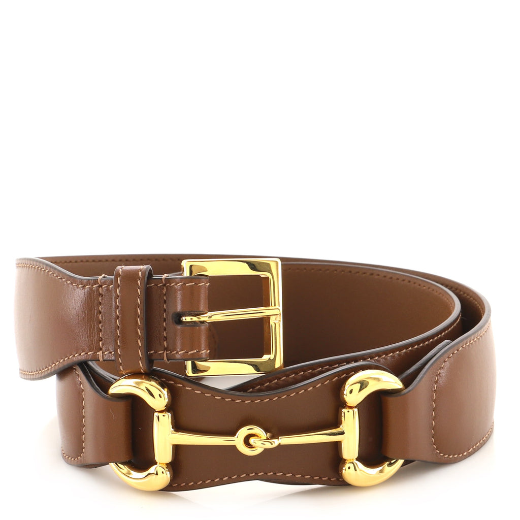 Gucci Horsebit Buckle Belt Leather Wide 95 137077