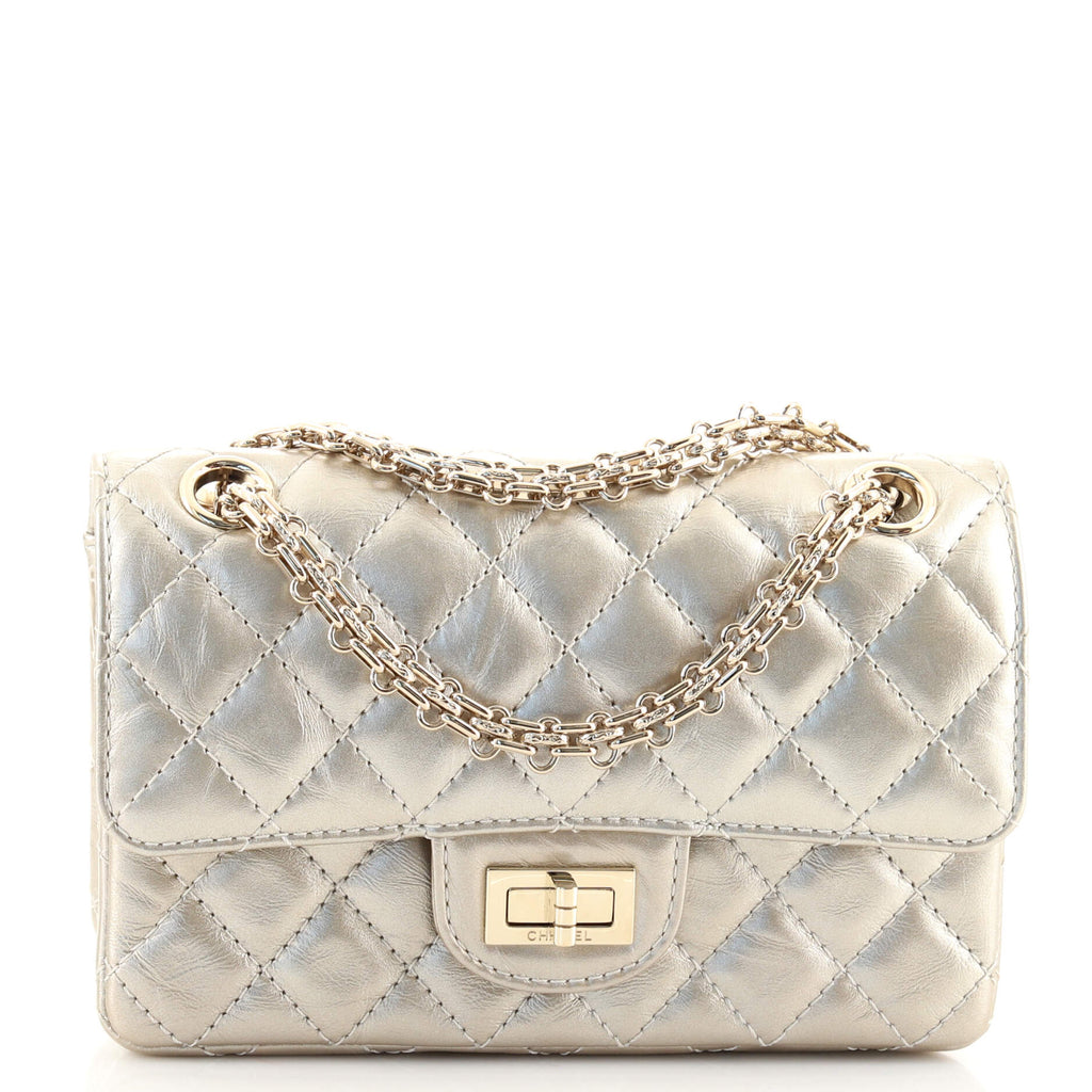 Chanel Reissue 2.55 Flap Bag Quilted Aged Calfskin Mini Metallic 13707927