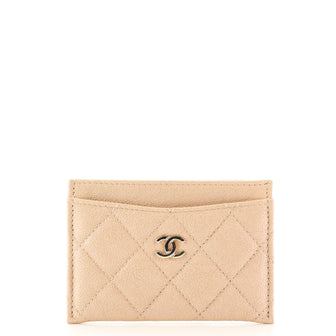 Chanel CC Card Holder Quilted Iridescent Caviar