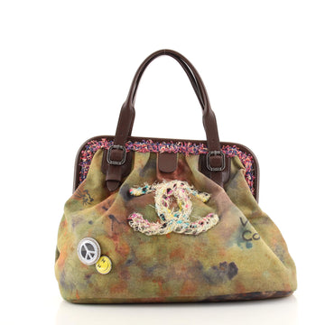 Chanel On The Pavements Graffiti Bowling Bag Canvas
