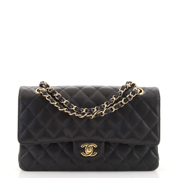 CHANEL② Chanel Classic Double Flap Bag Pixel Effect Quilted Calfskin