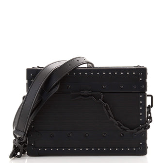 Louis Vuitton Clutch Box Bag Absolute Black Coated Canvas Black 1370794