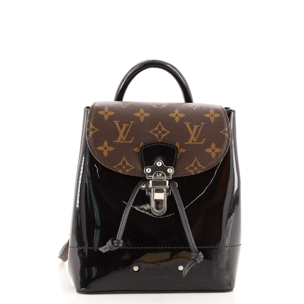 Louis Vuitton Hot Springs Backpack Vernis with Monogram Canvas Black 1370795
