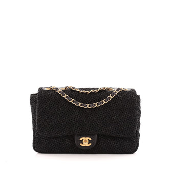 Chanel CC Chain Flap Bag Raffia Medium