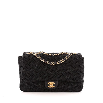Chanel CC Chain Flap Bag Raffia Medium