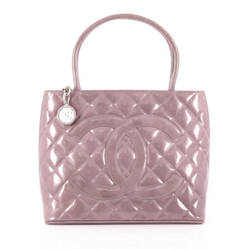 Chanel Medallion Tote Quilted Patent