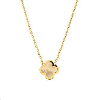 Van Cleef & Arpels Pure Alhambra 18k Yellow and Mother of Pearl Necklace