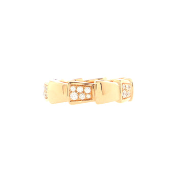 Bvlgari Serpenti Viper Ring 18K Rose Gold and Diamonds
