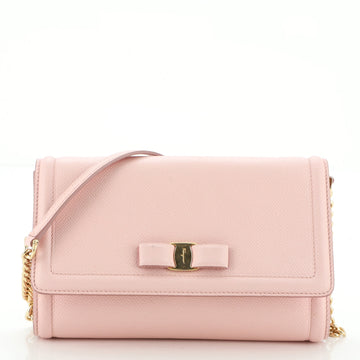 Salvatore Ferragamo Vara Bow Crossbody Bag Leather Mini