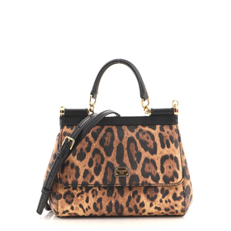 Dolce & Gabbana Miss Sicily Bag Printed Leather Small