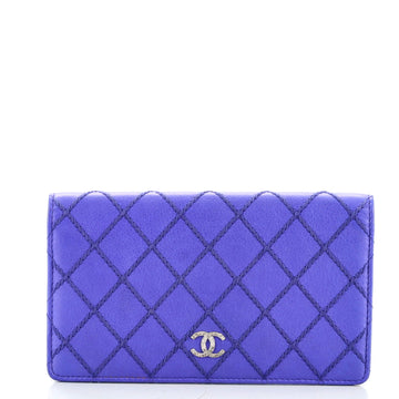 Chanel Fancy CC Yen Wallet Quilted Calfskin Long