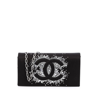 Chanel CC Diamante Chain Flap Bag Satin Small