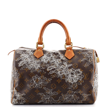 Louis Vuitton Speedy Handbag Limited Edition Monogram Dentelle 30